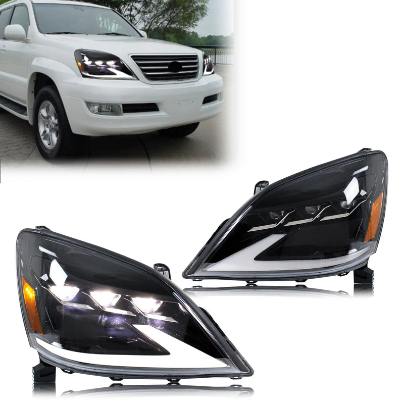 LED Projector Headlight Assembly Set for Lexus GX470 2003–2009