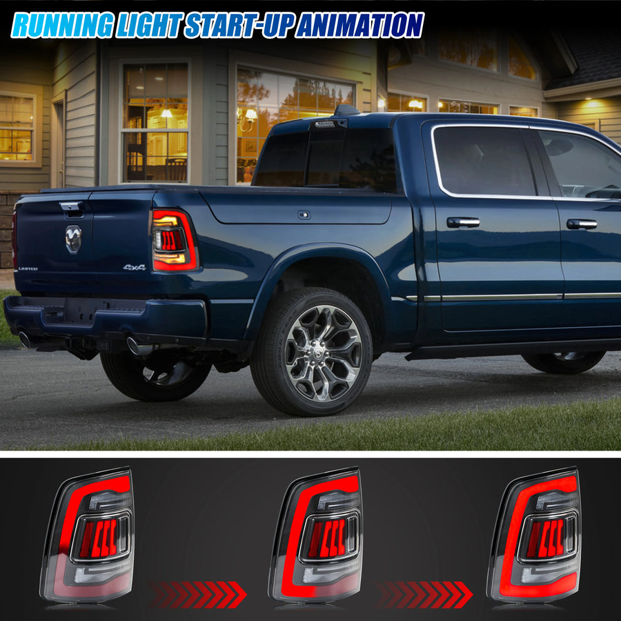 Ram 1500 2009–2018 / 2500–3500 2010–2018 Sequential LED Tail Light Pair