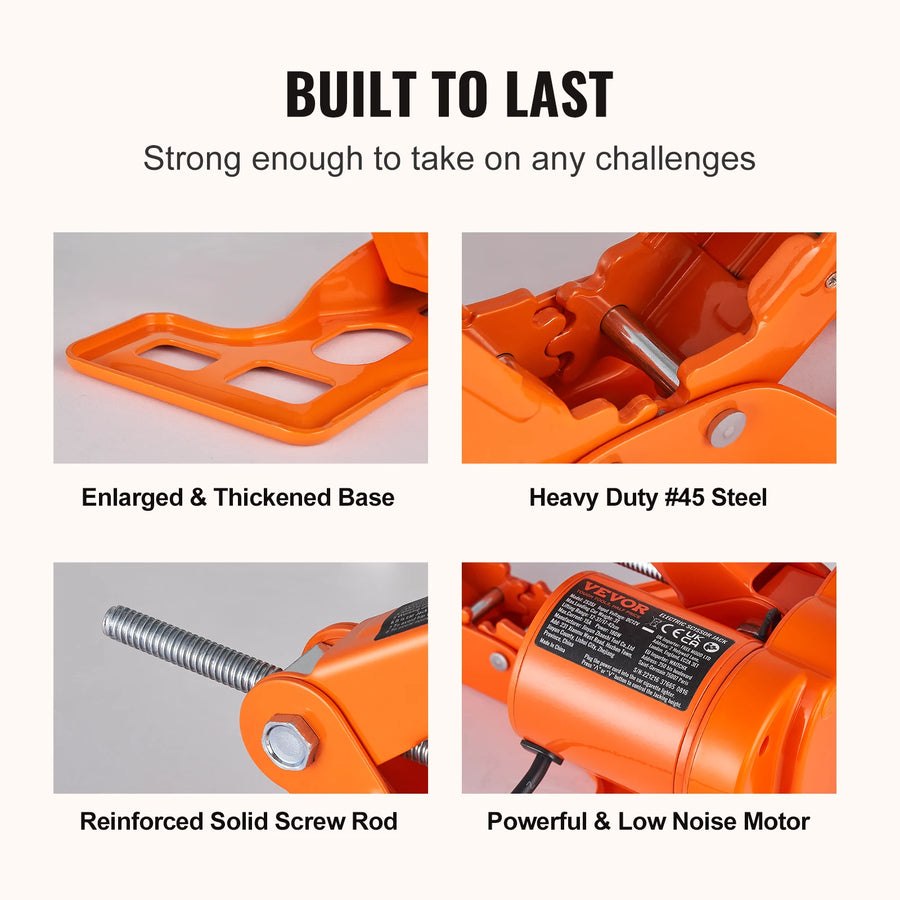 3-Ton 12V Electric Scissor Jack with Optional Impact Wrench