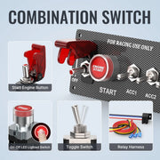 12V Racing Ignition Switch and Engine Start Panel