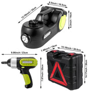 5-Ton 12V Electric Hydraulic Jack Kit with Impact Wrench and LED Light