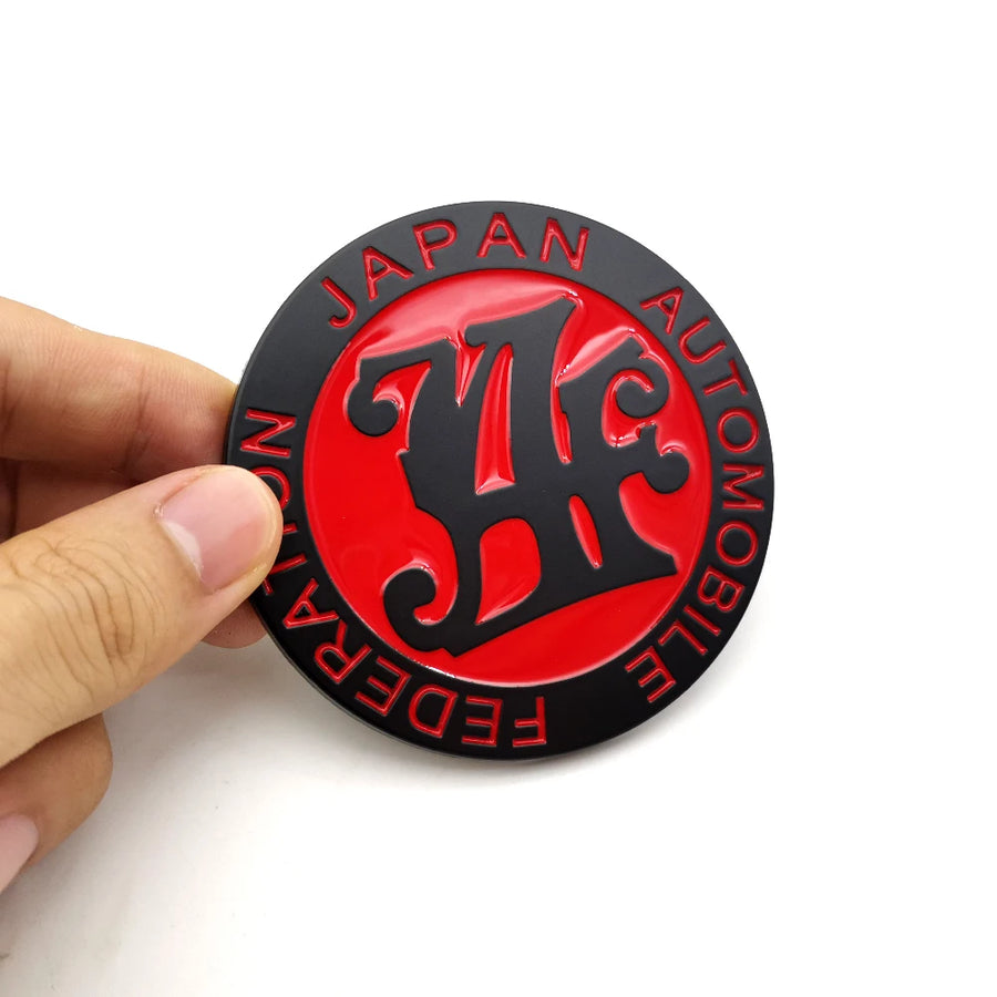 JAF-Style 82 mm Metal Grille Badge - Multiple Colors