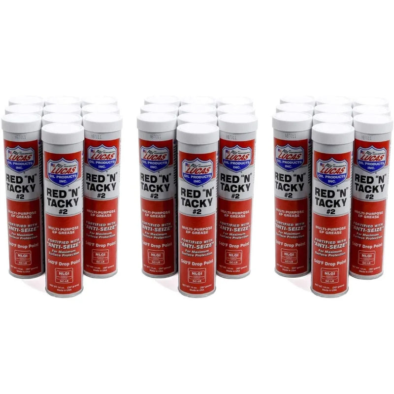 Lucas Oil Red 'N' Tacky Grease, 14 oz Case of 30
