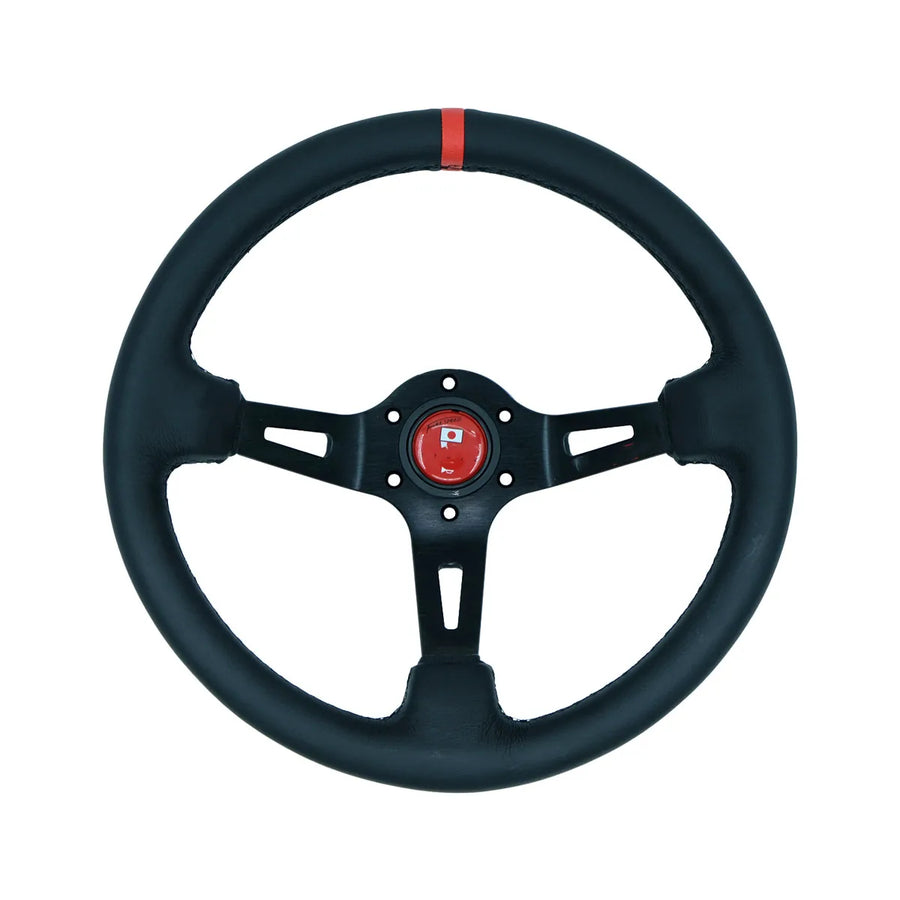 340 mm Deep-Dish Racing Steering Wheel – Leather or Suede