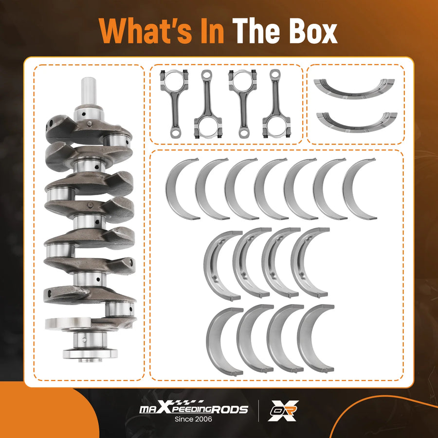 Crankshaft, Connecting Rod and Bearing Kit for GM 2.4L Engines
