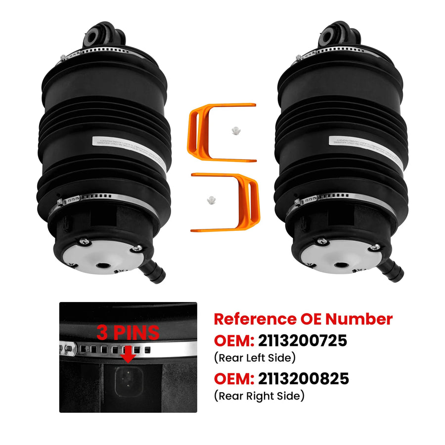 2-Piece Rear Air Spring Bag R and L for Mercedes-Benz E-class Estate W211 S211 for W219 Airmatic Suspension