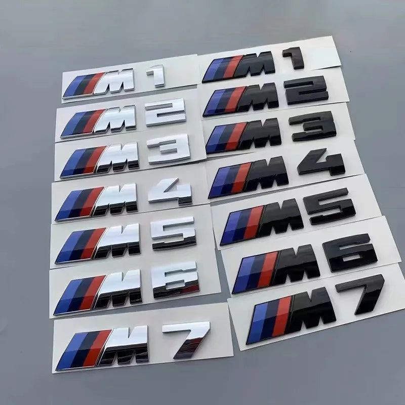 BMW M Performance 3D Fender and Rear Trunk Emblem Badge