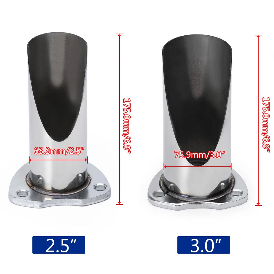 2.5" 3" Cutout Stainless Steel Exhaust Cut Out Header BE Cut Pipe Electric Valve Exhaust Tip Muffler Kit