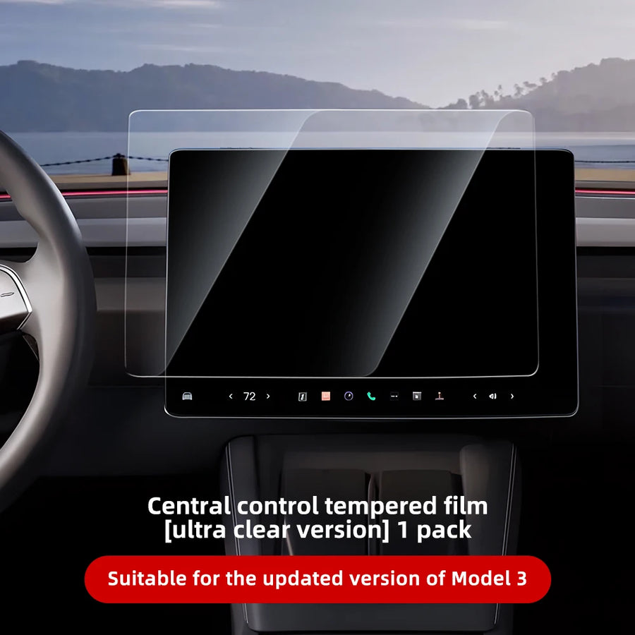 Rear Center Tempered-Glass Screen Protector for Tesla Model 3/Y Highland and Juniper