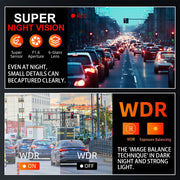 4K Dual Dash Cam with Wi-Fi App Control