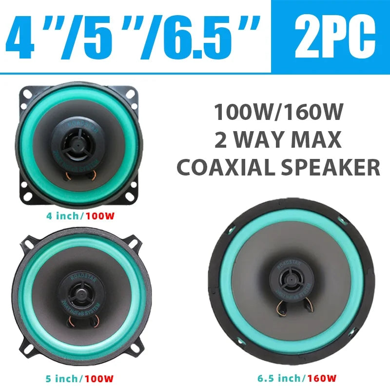 4-, 5- or 6.5-Inch Coaxial Car Speakers