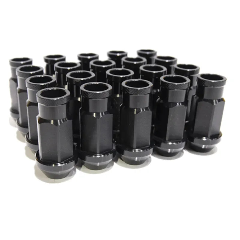 20-Piece 50 mm Aluminum Wheel Lug Nut Set – M12×1.25 or M12×1.5