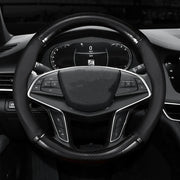Hand-Stitch Steering Wheel Cover – 38 cm, O/D-Shaped Options
