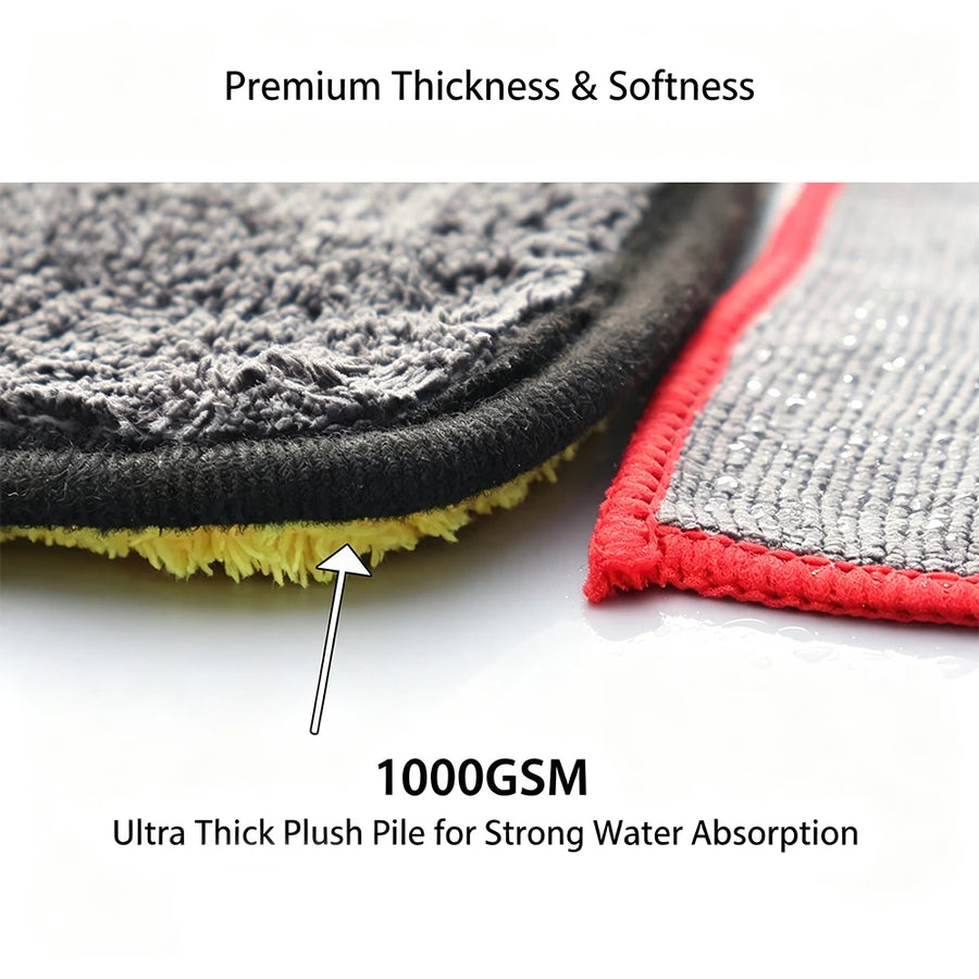 1000 GSM Microfiber Car Cleaning Towels