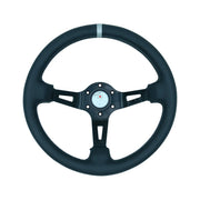 340 mm Deep-Dish Racing Steering Wheel – Leather or Suede