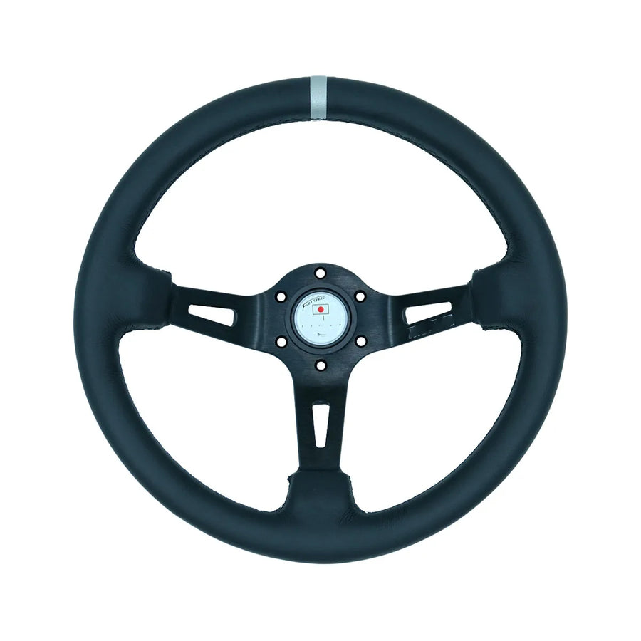 340 mm Deep-Dish Racing Steering Wheel – Leather or Suede