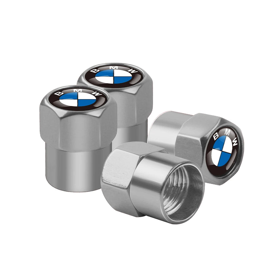 4-Piece M Style Metal Tire Valve Stem Caps for BMW Vehicles
