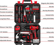 126-Piece Cordless Drill and Home/Automotive Tool Kit