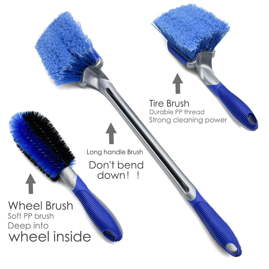 Wheel & Tire Cleaning Brushes - Individual or Combo Sets