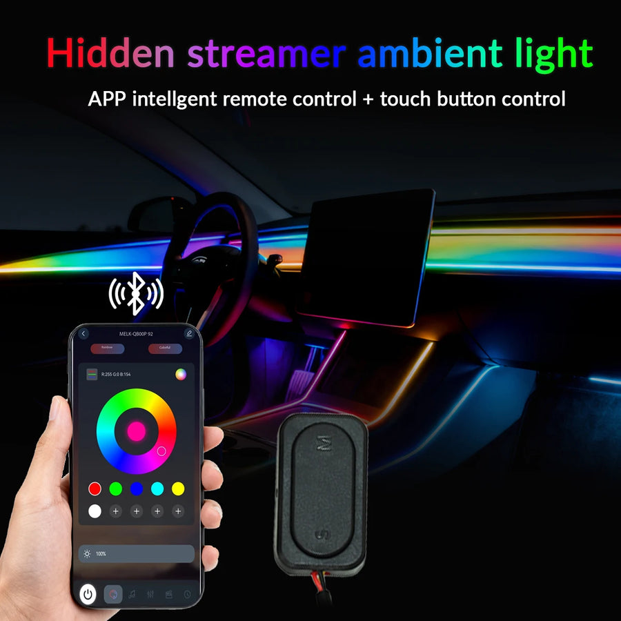 64-color RGB LED Car Interior Ambient Lighting Kit