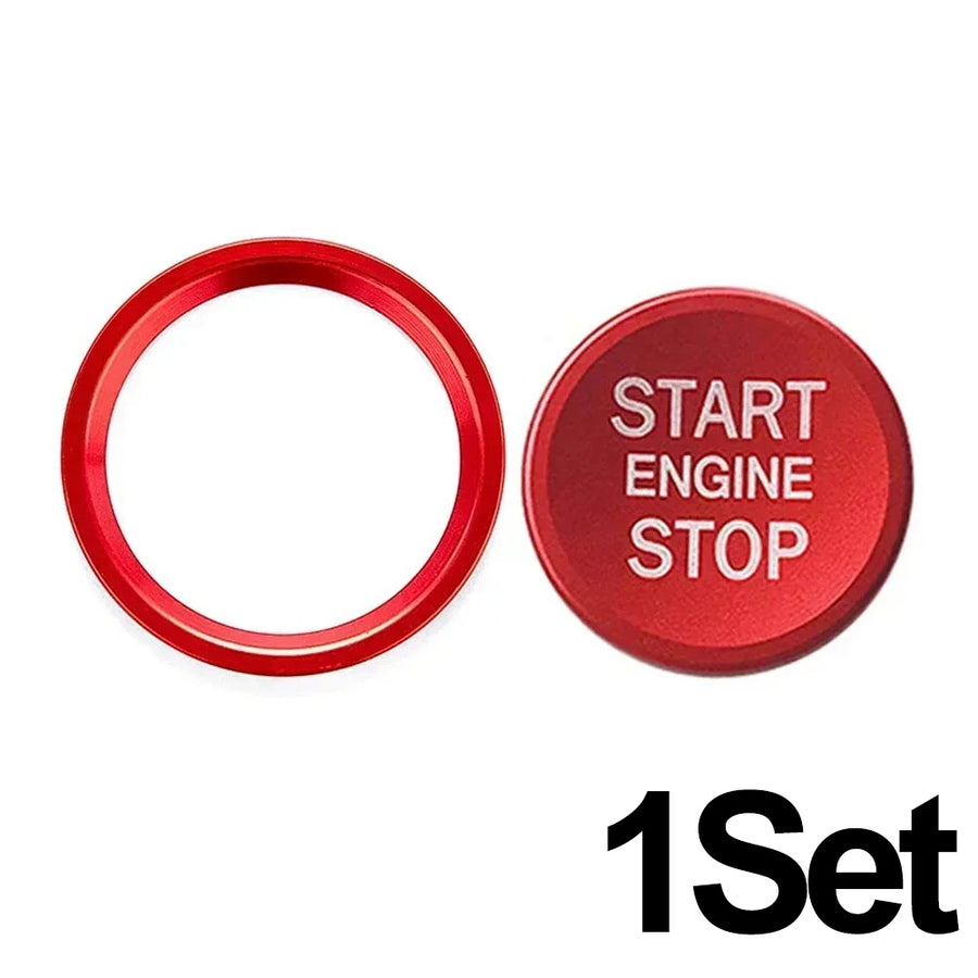 Car Start Engine Button Start/Stop Key Ring Cover Anti Slip Ignition Stickers for Audi Q5 Q7