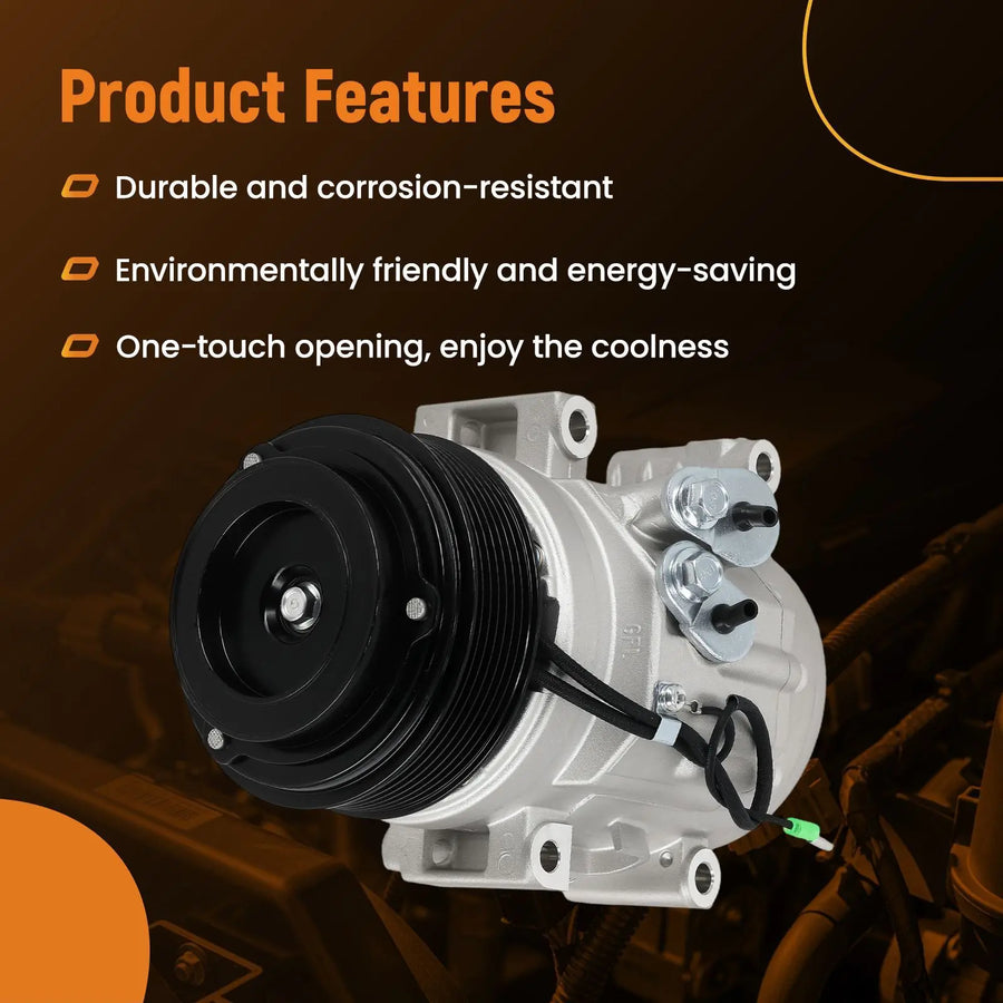 A/C Compressor and Clutch for Toyota Tacoma 2016-2023 Aluminum