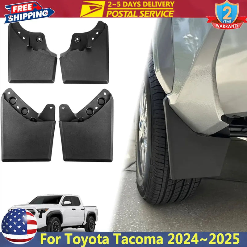 4-Piece Mud Flap Set for Toyota Tacoma 2024-2025