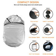 Folding Windshield Sunshade – 150 × 70 or 160 × 86 cm