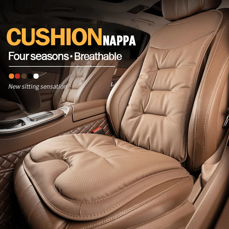 Universal Leather-look Car Seat Cover and Cushion Set