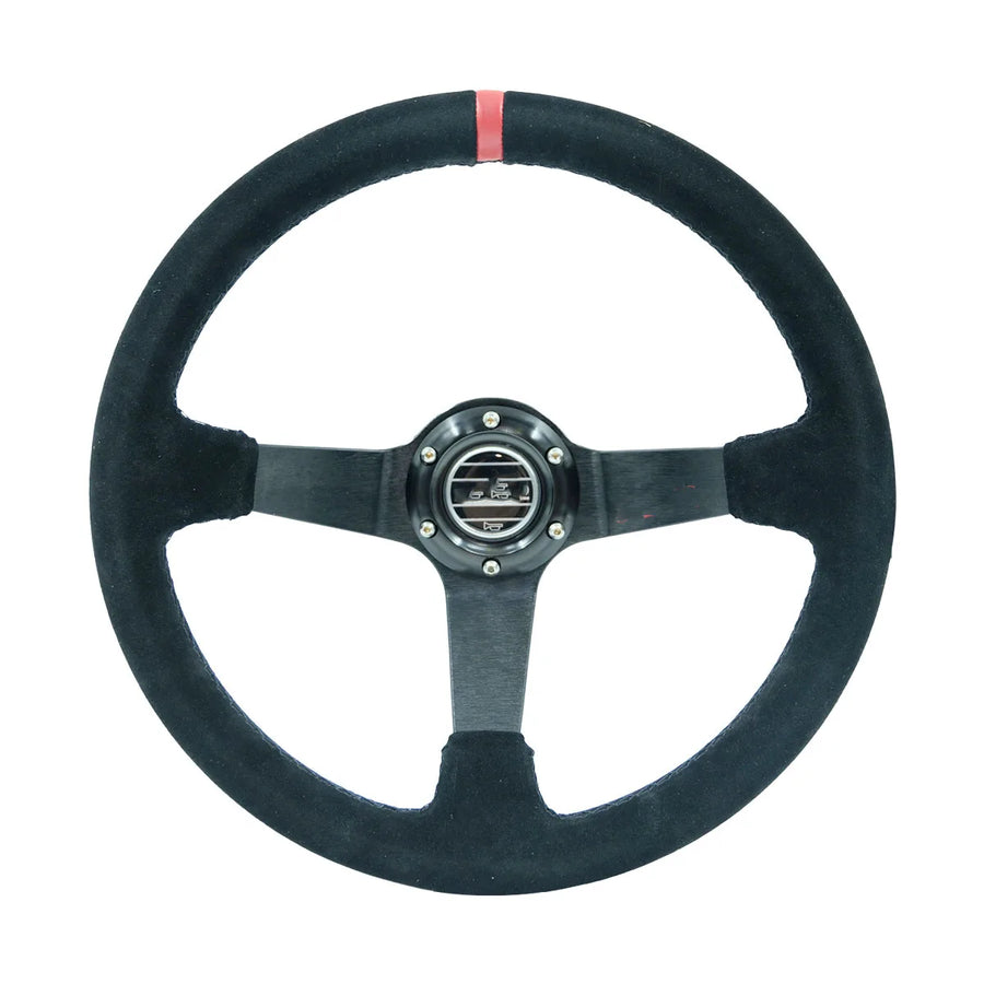350 mm Deep-Dish Racing Steering Wheel – Red, Yellow or White