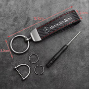 Leather Logo Keychain Pendant for Mercedes-Benz – Multiple Designs