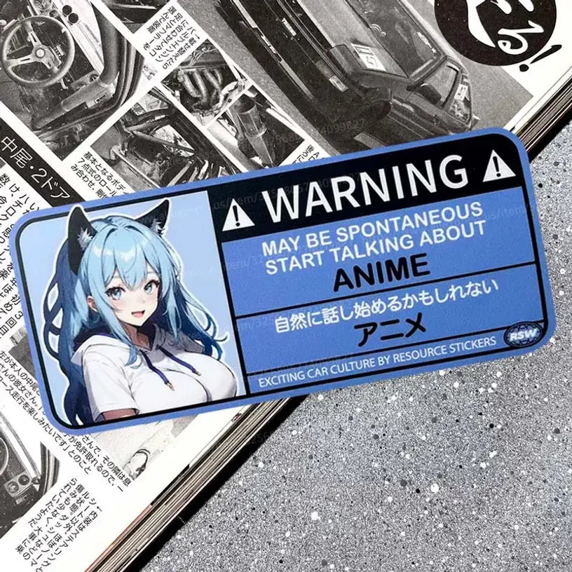 Cartoon Airbag Warning Vinyl Decal – SH40