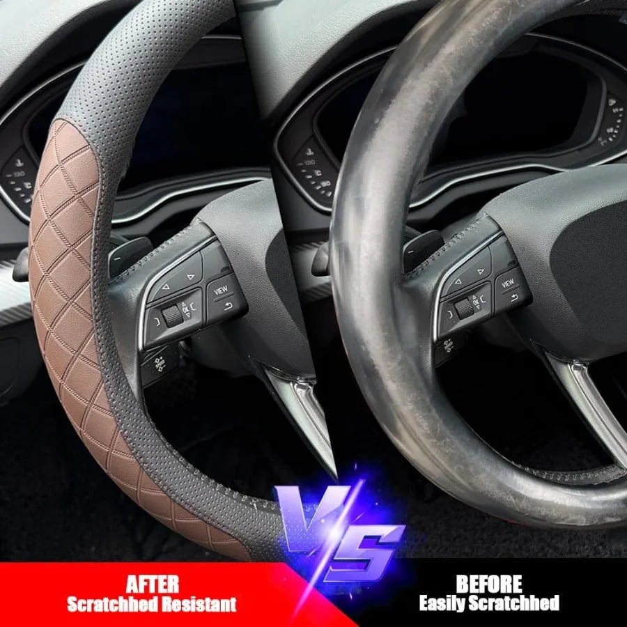 14.5–15-Inch Nappa-Style Steering Wheel Cover