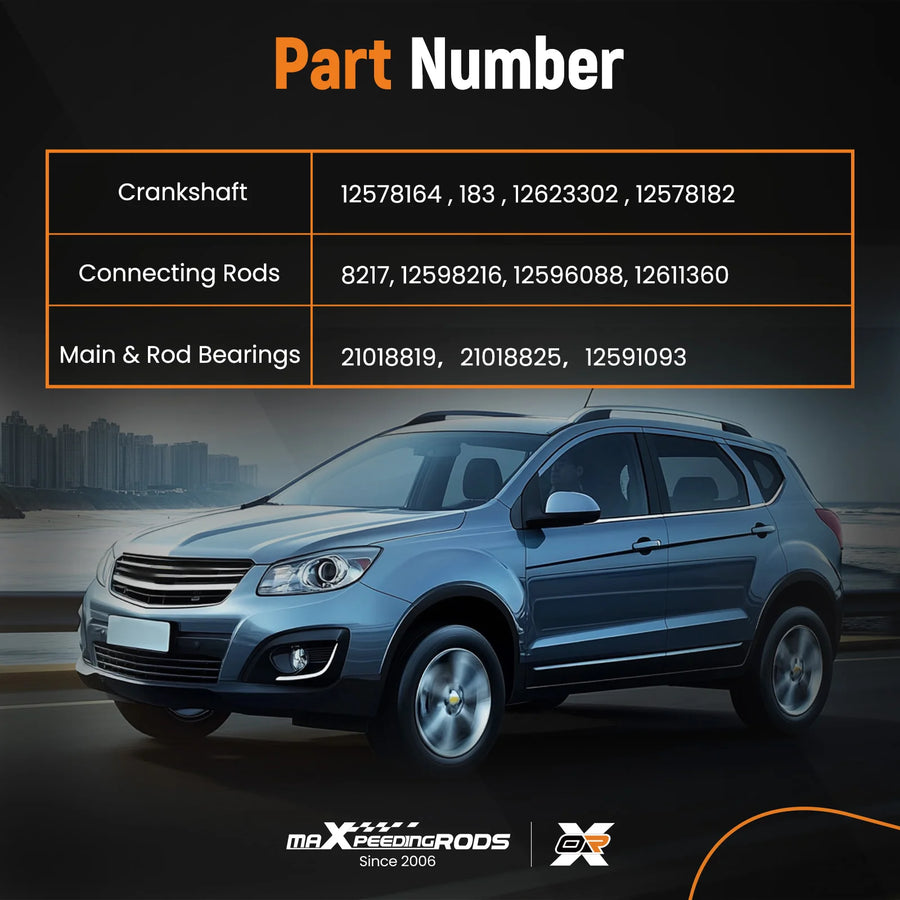 Crankshaft, Connecting Rod and Bearing Kit for GM 2.4L Engines