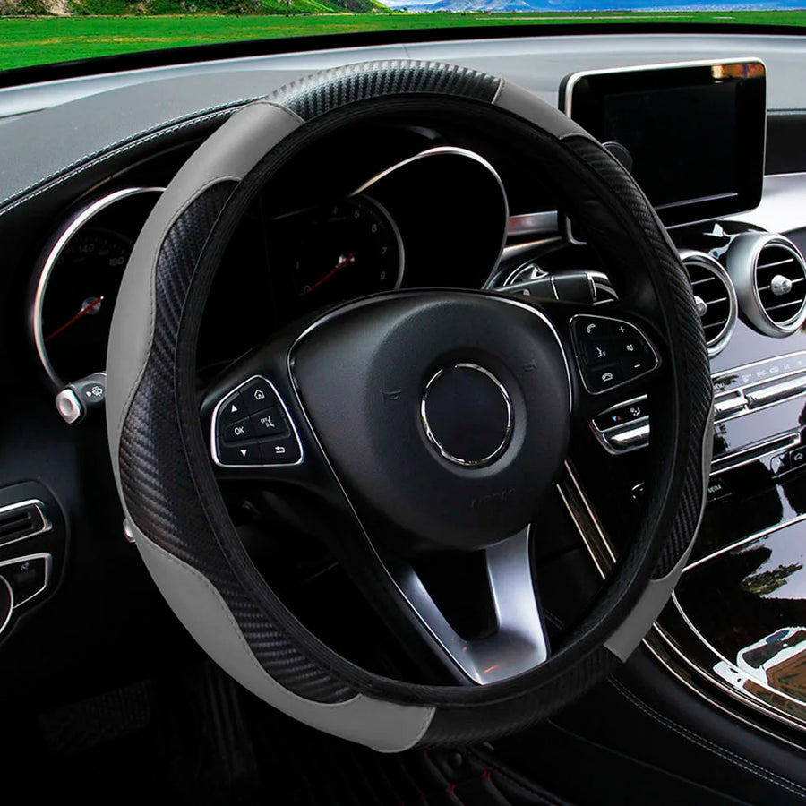 Steering Wheel Cover – PU leather, 15 Inches