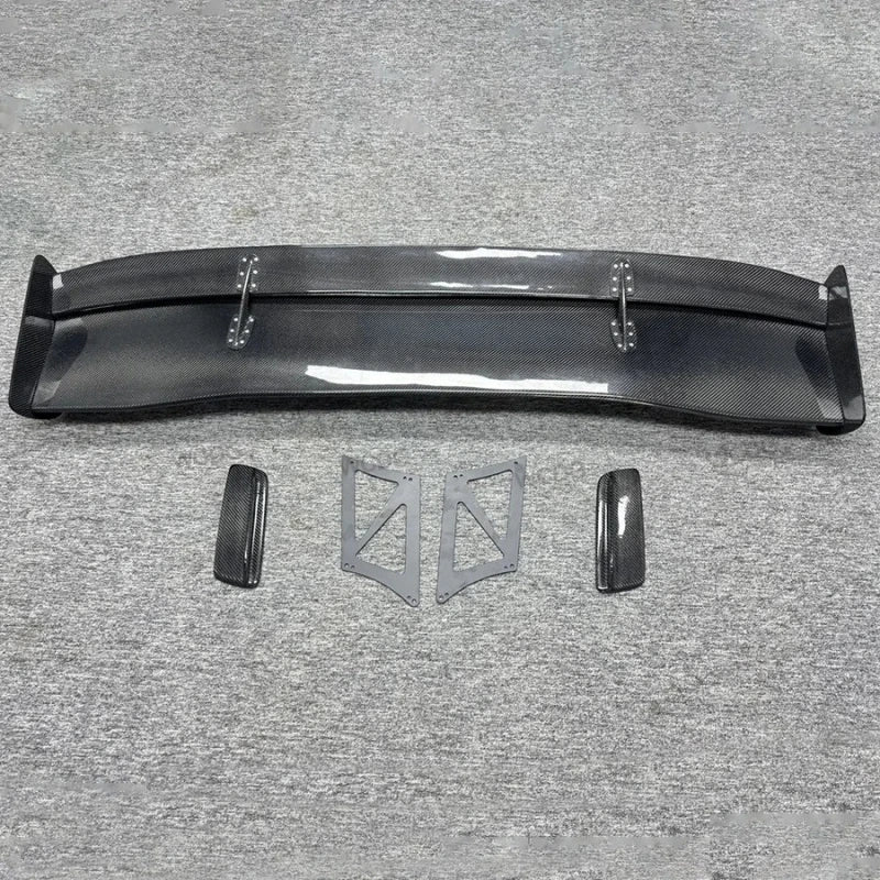 Universal Carbon-Fiber Double-Layer Rear Wing Spoiler