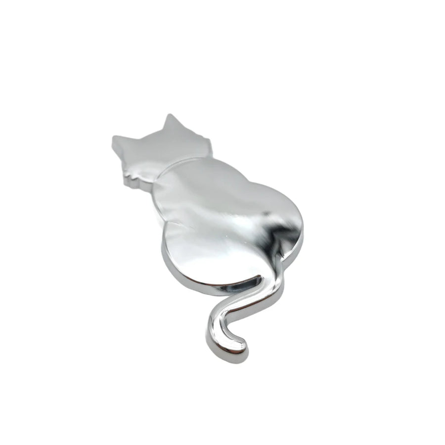 3D Cat Metal Vehicle Decal - 6.5 x 3.5 cm