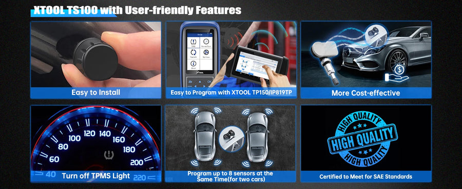 Xtool Ts100 Pro 315MHz 433MHz Programmable TPMS Sensor