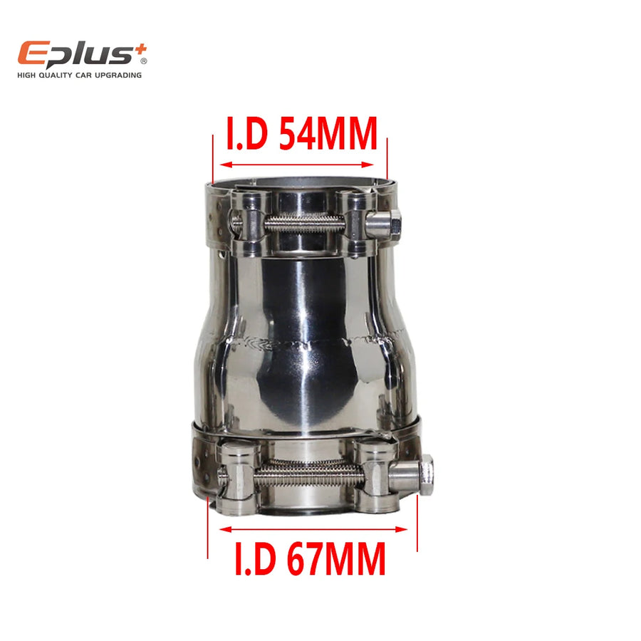 Universal 304 Stainless Steel Exhaust Pipe Reducer Adapter, 39/54mm