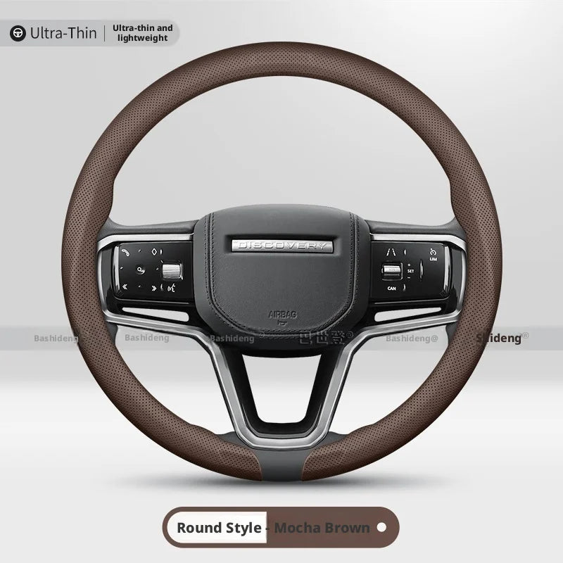 Leather Steering Wheel Cover for Range Rover Port Evoque Velar Defender 90