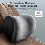 Universal Memory-Foam Car Neck Pillow and Lumbar Support Cushion Set