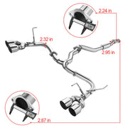 Subaru WRX/STI Stainless Cat-Back Exhaust with Quad 4-Inch Tips – 2015–2022