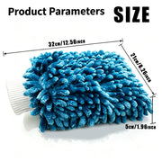 XL Blue Double-Sided Chenille Car Wash Mitt