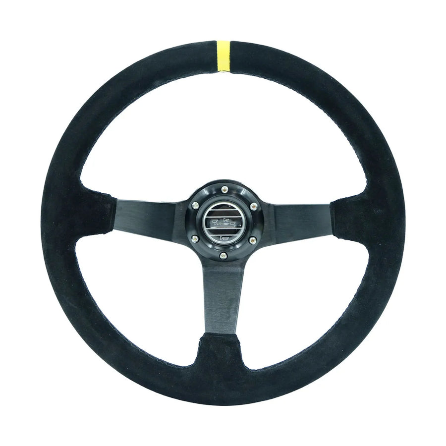 350 mm Deep-Dish Racing Steering Wheel – Red, Yellow or White
