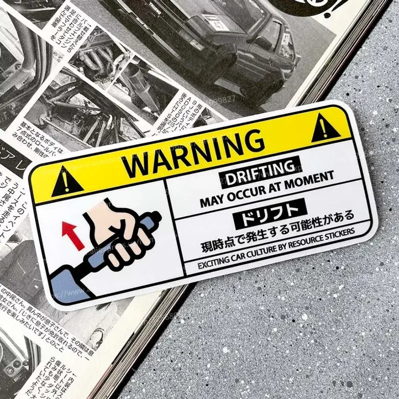Cartoon Airbag Warning Vinyl Decal – SH40