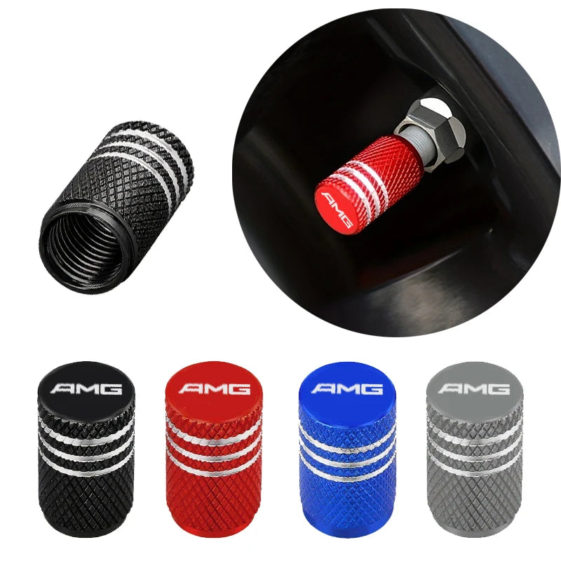 Mercedes-Benz/AMG-Style Aluminum Tire Valve Caps