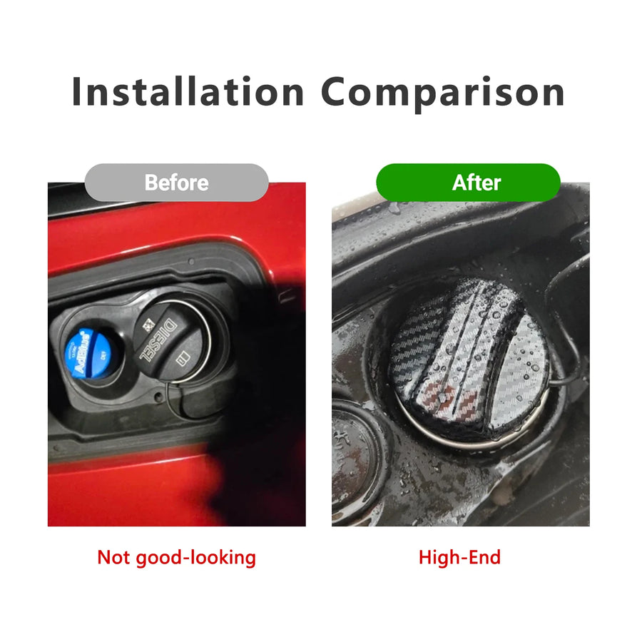 Carbon Fiber Fuel Door Cap Cover Trim for BMW