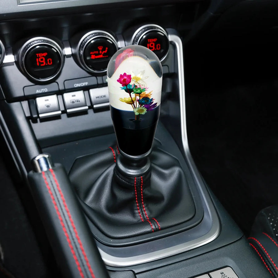 10 cm Floral Resin Manual Shift Knob