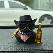 Black Rubber Duck Dashboard Ornament