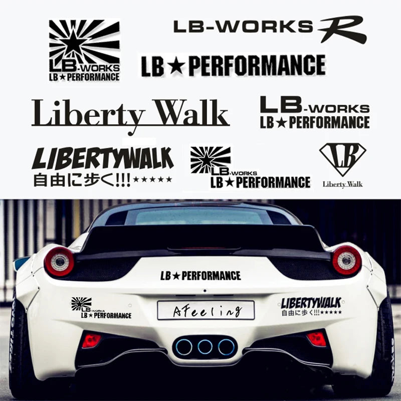 Liberty Walk Style Reflective Car Body Decal